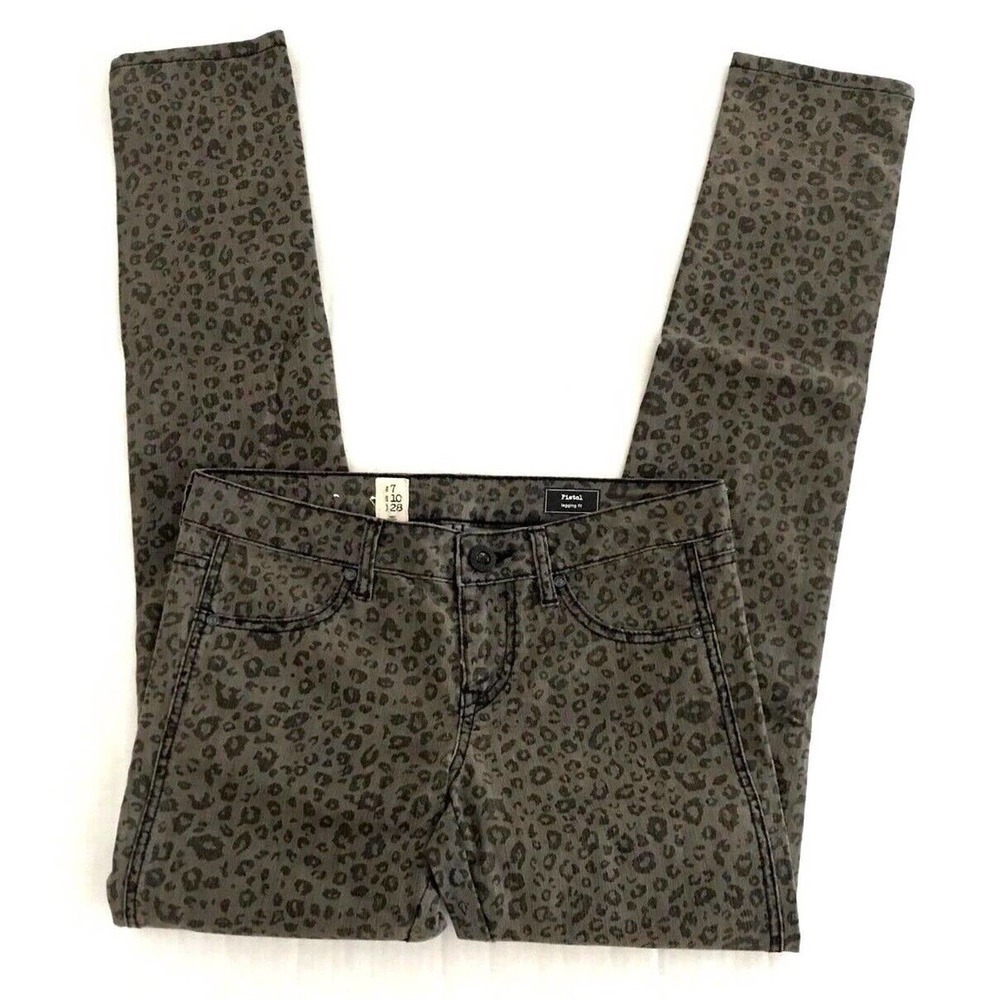 Volcom | Pistol Legging Fit Pants Size 7 Animal Print Stretch Slim Skinny Leg - Picture 4 of 12